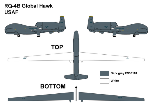 Miniwing-Plastic MINI309 1:144 Northrop-Grumman RQ-4B GLOBAL HAWK USAF