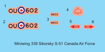 Miniwing-Plastic MINI339 Sikorsky H-5 RCAF Dragonfly 1:144