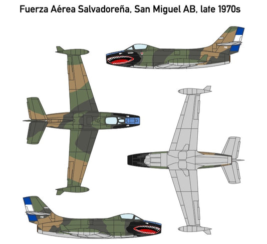 Miniwing-Plastic MINI344 Dassault MD.450 Ouragan El Salvador 1:144