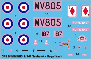 Miniwing-Plastic MINI349 Hawker Sea Hawk FGA.6 Royal Navy 1:144