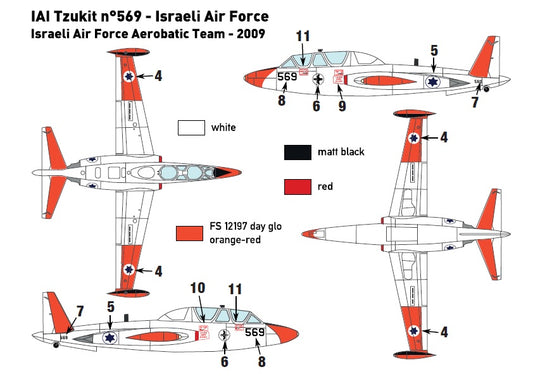 Miniwing-Plastic MINI352 Fouga CM.170 Magister Israel AF 1:144