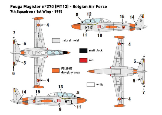 Miniwing-Plastic MINI353 Fouga CM.170 Magister Belgian AF 1:144