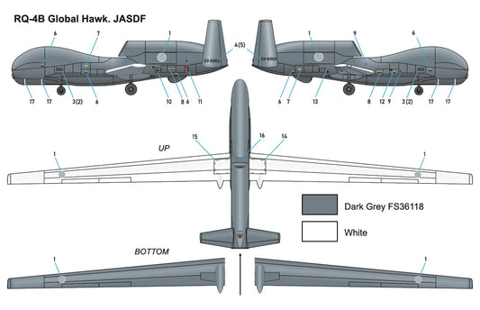 Miniwing-Plastic MINI374 1:144 Northrop Grumman RQ-4B GLOBAL HAWK / JASDF