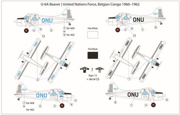 Miniwing-Plastic MINI382 DHC U-6A UN Congo Service 1:144