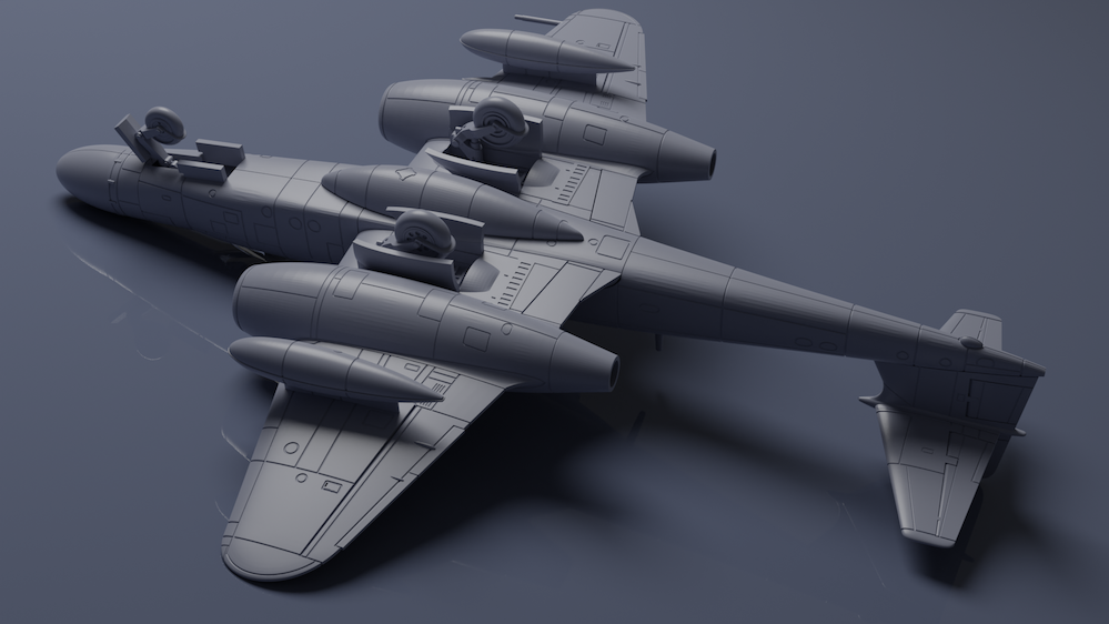 Miniwing-Plastic MINI383 Gloster Meteor NF.12 RAF 1:144