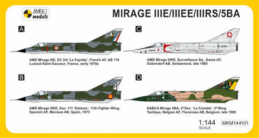 Mark I Models MKM144101 1:144 Dassault_Mirage IIIE/EE/RS/5BA 'In Europe'