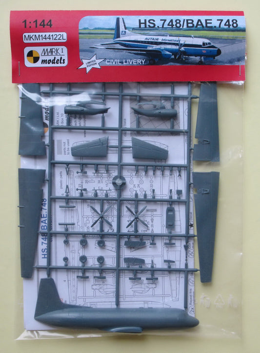 Mark I Models MKM144122L HS.748/BAe.748 Civil Livery 1:144