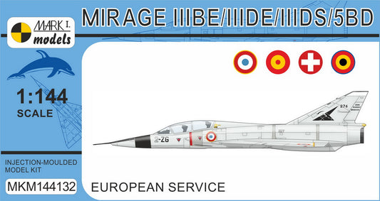 Mark I Models MKM144132 Mirage IIIBE/DE/DS/5BD European 1:144
