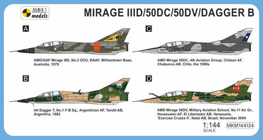 Mark I Models MKM144134 Mirage IIID/Dagger B S. America 1:144