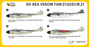 Mark I Models MKM144135 1:144 de Havilland Sea Venom FAW.21/22/ECM.21 Home Fleet