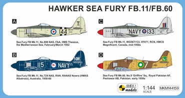 Mark I Models MKM144159 1:144 Hawker Sea Fury FB.11/FB.60 'Commonwealth Service'