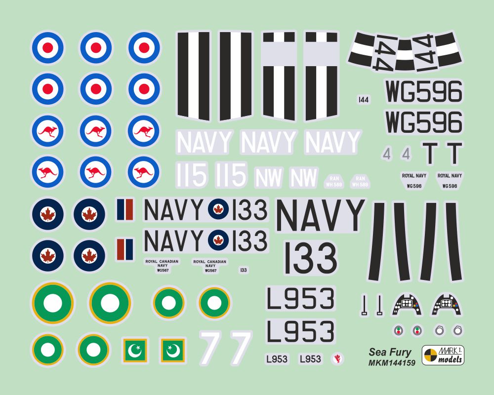 Mark I Models MKM144159 1:144 Hawker Sea Fury FB.11/FB.60 'Commonwealth Service'