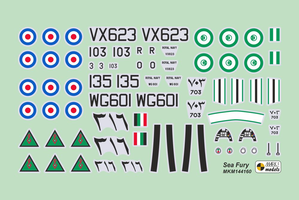 Mark I Models MKM144160 1:144 Hawker Sea Fury FB.11 Mediterranean & Middle East