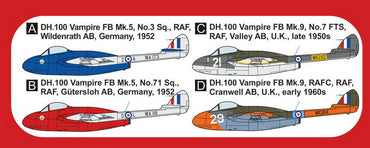 Mark I Models MKM144171L Vampire FB.5/9 Special Schemes 1:144