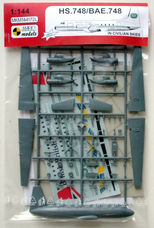 Mark I Models MKM144172L HS.748/BAe.748 Civilian Skies 1:144