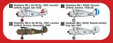 Mark I Models MKM144176L Gloster Gladiator Med/Mid East 1:144