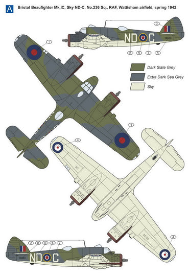 Mark I Models MKM14435 Beaufighter Mk.IC Coastal Patrol 1:144