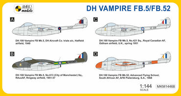 Mark I Models MKM14468 1:144 de Havilland Vampire FB.5/FB.52 Commonwealth