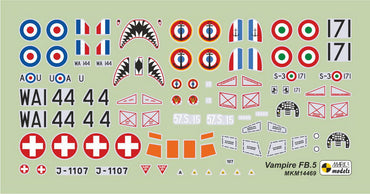 Mark I Models MKM14469 Vampire FB.5/51/52A/6 Europe/Africa 1:144