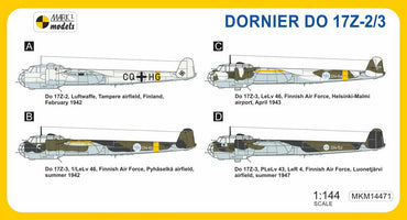 Mark I Models MKM14471 Dornier Do-17Z-2/3 Finland Service 1:144