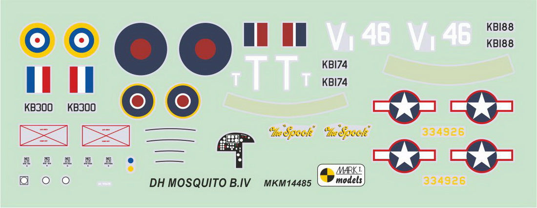 Mark I Models MKM14485 1:144 deHavilland Mosquito B.VII/B.XX/F-8 Canadian Mossie