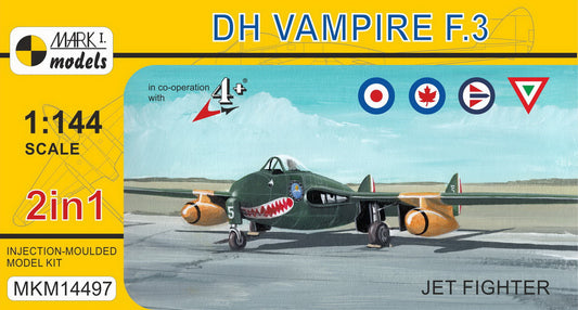 Mark I Models MKM14497 1:144 de Havilland Vampire F.3 'Jet Fighter'
