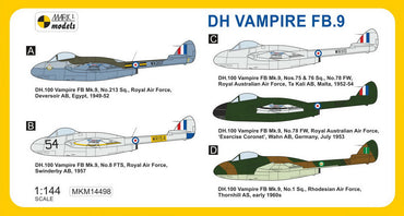 Mark I Models MKM14498 Vampire FB.9 Tropical Fighter 1:144