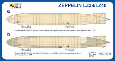 Mark I Models MKM720-01 1:720 Zeppelin P-class LZ38/LZ40 'First Attackers'