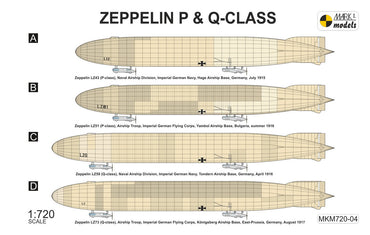 Mark I Models MKM720-04 1:720 Zeppelin P & Q-class 'Night Intruders'