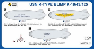 Mark I Models MKM720-11 1:720 K-type Blimp