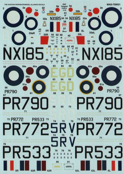 Model Alliance ML729021 1:72 Hawker Tempest Mk.II/F.2/F.6 Post War