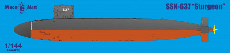 Mikro-Mir MM144-030 1:144 SSN-637 Sturgeon American nuclear submarine