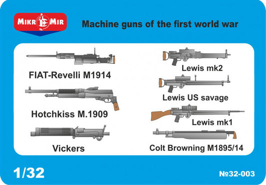 Mikro-Mir MM32-003 1:32 Machine guns of the first world war