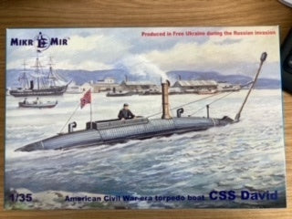 Mikro-Mir MM35-026 1:35 CSS David American Civil War-era torpedo boat.