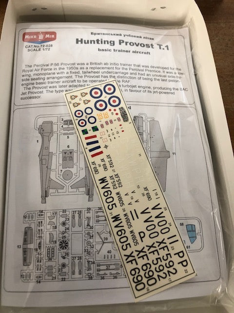 Mikro-Mir MM72-028-1 1:72 Hunting Provost T.1 RAF version