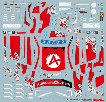 Meng Model MMCS-009 Audi R8 LMS GT3 EVO II 1:24 Model Kit