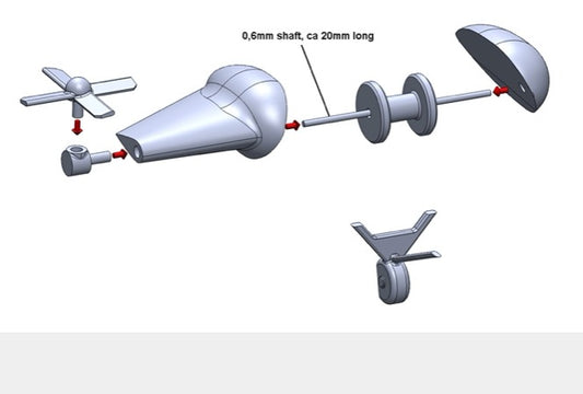Maestro Models MMMK4931 1:48 Saab B17A/B17B target tow winch 3D