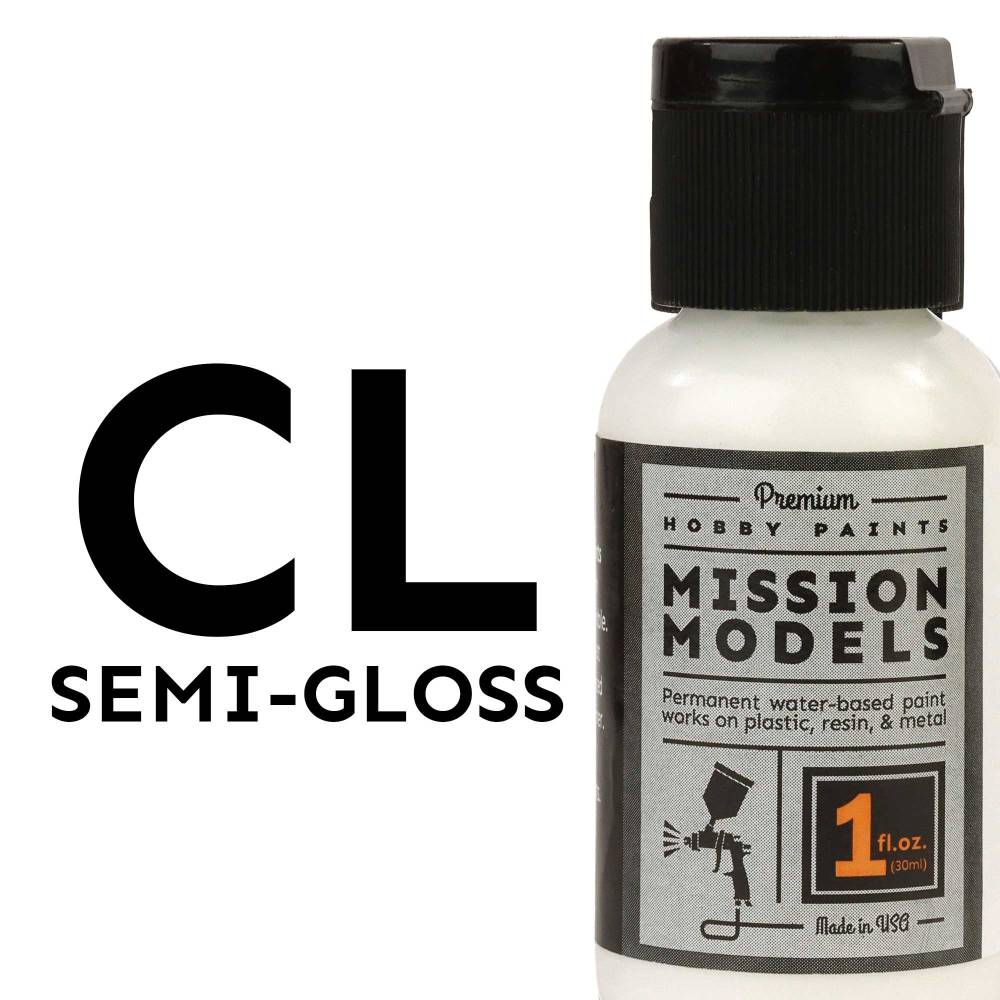 Mission Models Semi Gloss Clear Coat, 1oz PA005