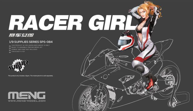 Meng Model MMSPS-084 Racer Girl 1:9 Model Kit