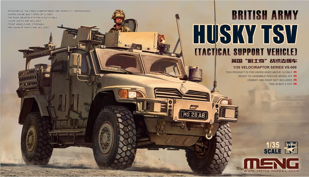 Meng Model MMVS-009 Husky TSV British Army Tactical Support Vehicle 1:35 Model Kit