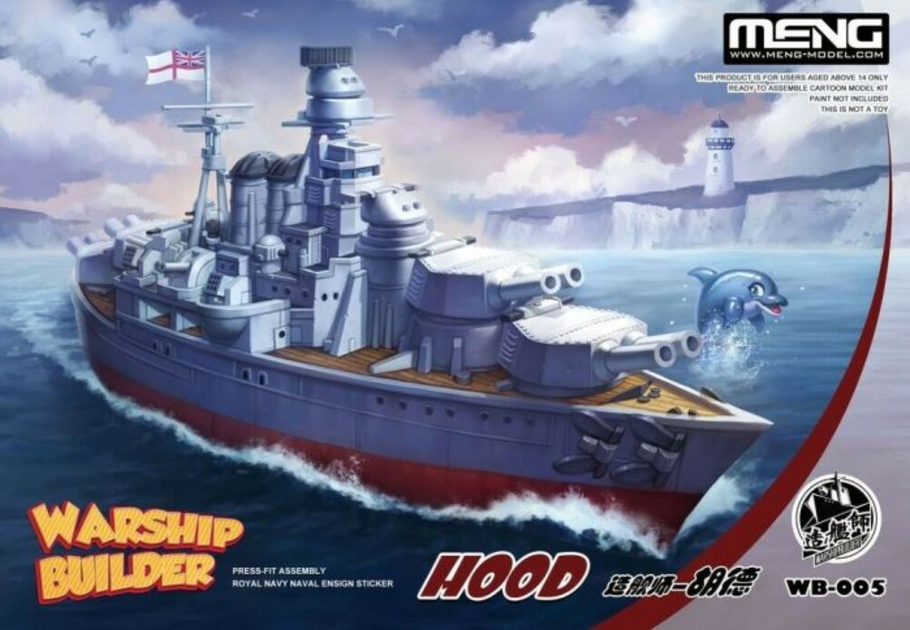 Meng Model MMWB-005 Warship Builder H.M.S Hood Toon Model Kit