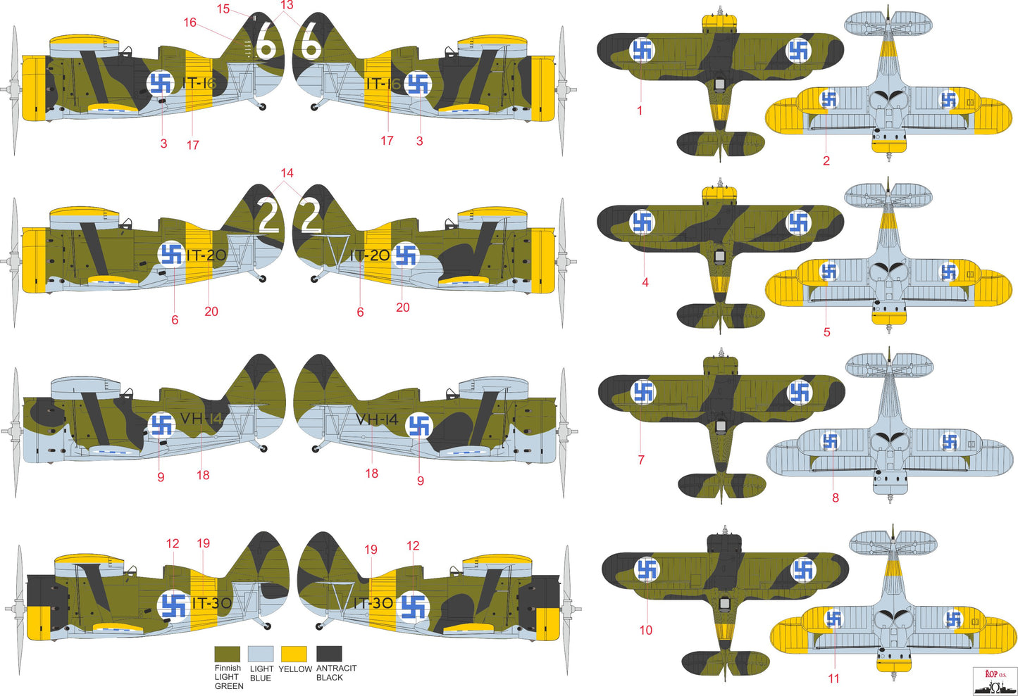 ROP o.s. MNFDL72019 1:72 Polikarpov I-153