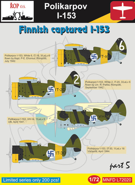 ROP o.s. MNFDL72020 1:72 Polikarpov I-153