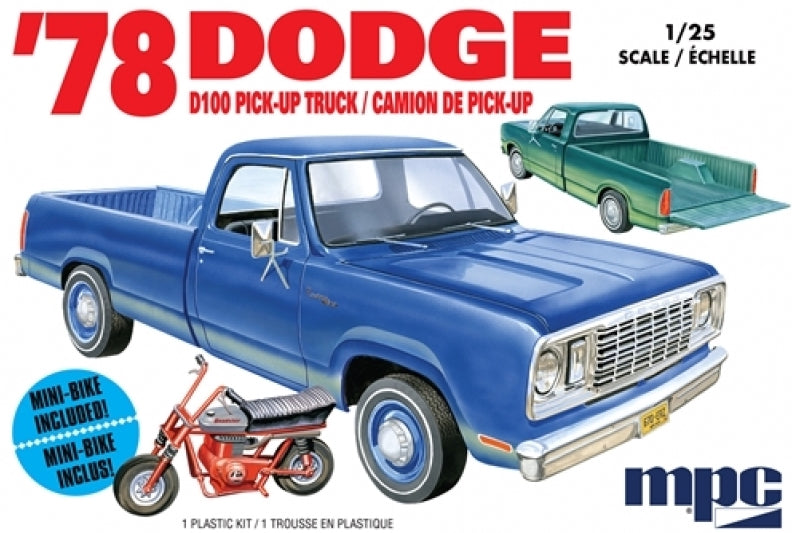 MPC MPC901 1:25 1978 Dodge D100 Pickup truck with mini-bike