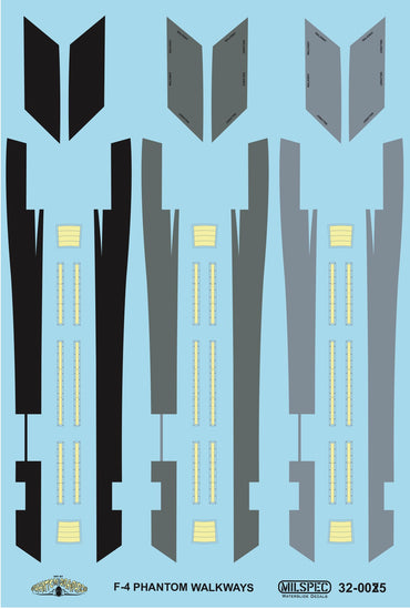 Milspec MPEC32005 1:32 McDonnell F-4B Phantom Walkways in 3 colours