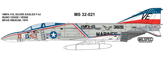 Milspec MPEC32021 F-4J Phantom VMFA-115 Silver Eagles 1:32