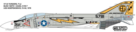 Milspec MPEC32047 1:32 F-4J Phantom VF-33 TARSIERS 1975 USS INDEPENDENCE