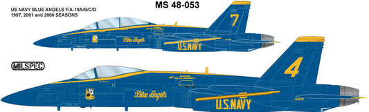 Milspec MPEC48053 1:48 McDonnell-Douglas F/A-18A/B/C/D Hornet US Navy Blue Angel