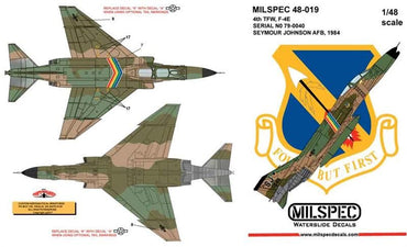 Milspec MPEC72019 1:72 McDonnell F-4E Phantom 4th TFW 1984 SEYMOUR JOHNSON AFB