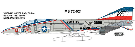 Milspec MPEC72021 F-4J Phantom VMFA-115 Silver Eagles 1:72